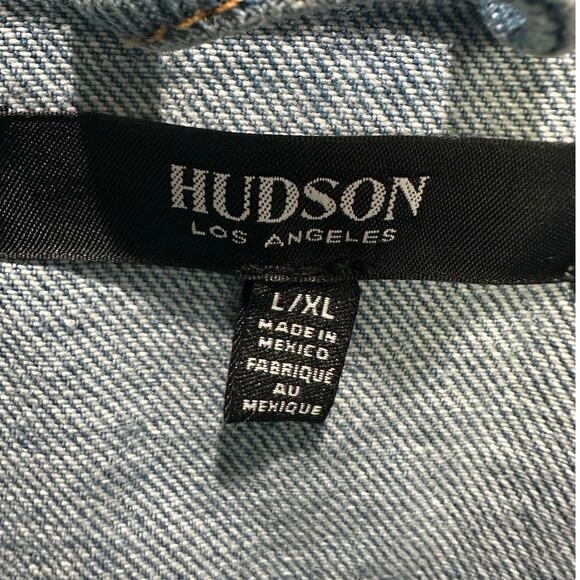 HUDSON Jean Jacket Denim Women’s Size Large / Extra Large - Picture 3 of 5
